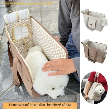 Kisállat crossbody táska válltáska macska és kutya utazótáska légáteresztő hálós ablak cica és kutya kirándulás táska kutyatáska légáteresztő és hordozható