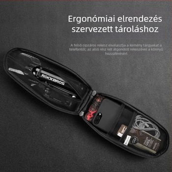 ROCKBROS kerékpártáska, első vázas táska, elöl akasztós táska, hegyi kerékpár kemény héjú csőtáska, kerékpár felszerelés, gyári outlet