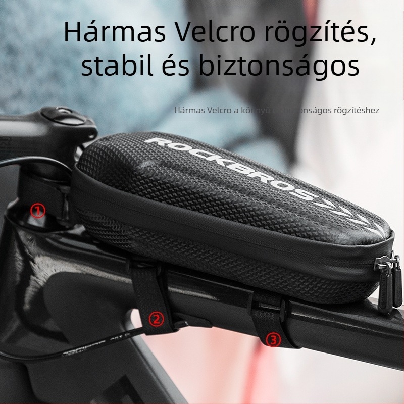 ROCKBROS kerékpártáska, első vázas táska, elöl akasztós táska, hegyi kerékpár kemény héjú csőtáska, kerékpár felszerelés, gyári outlet