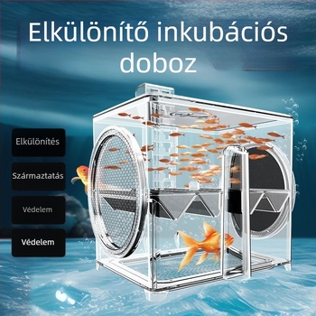 SQG akvárium keltető izolációs doboz akril guppi tenyészdoboz trópusi halak kis halak fiatal halak keltető termelési ház