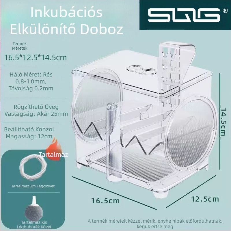 SQG akvárium keltető izolációs doboz akril guppi tenyészdoboz trópusi halak kis halak fiatal halak keltető termelési ház