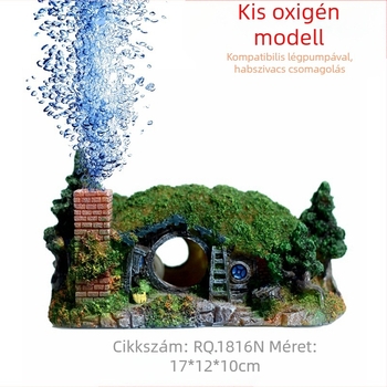 Ruiqi akvárium táj kastély dekoráció díszek kis hobbit ház akvárium faház otthon határokon átnyúló ellátás
