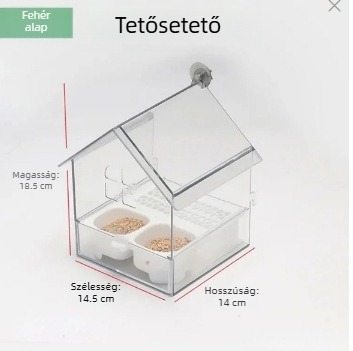 Papagáj etető tető fürdőkád nap fekete főnix pünkösdi rózsa madár átlátszó itatódoboz könnyen tisztítható B