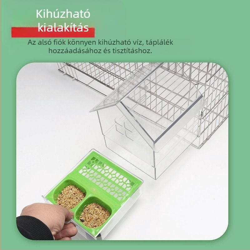 Papagáj etető tető fürdőkád nap fekete főnix pünkösdi rózsa madár átlátszó itatódoboz könnyen tisztítható B