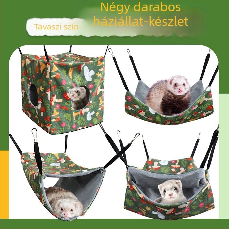 Amazon tengerimalac fekhely mézeszsák görény mókus mókus tavaszi/nyári függőágy függő kisállat négyrészes szett
