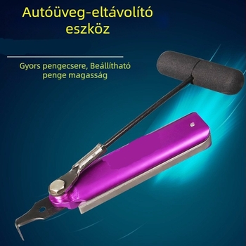 Autóüveg-lehúzó szerszám, autószélvédő-lehúzó szerszám, gyorscserélő pengelehúzó fogantyú
