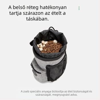 Kisállat uzsonnazsák, kutyakiképző táska, kutyaeledel táska, professzionális kiképző övtáska, hordozható kültéri kellékek kirándulásokhoz, élelmiszeripari minősítés