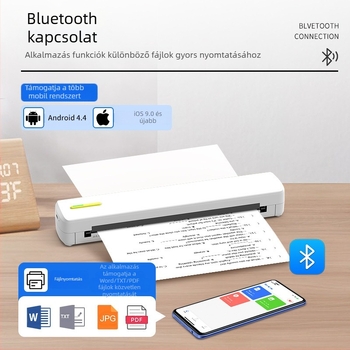 Mini hőnyomtató vezeték nélküli csatlakoztatható mobiltelefon-nyomtató tesztpapír-nyomtató Bluetooth-kapcsolattal rendelkező tetoválásnyomtatóhoz