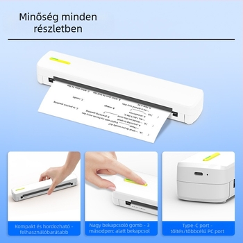 Mini hőnyomtató vezeték nélküli csatlakoztatható mobiltelefon-nyomtató tesztpapír-nyomtató Bluetooth-kapcsolattal rendelkező tetoválásnyomtatóhoz