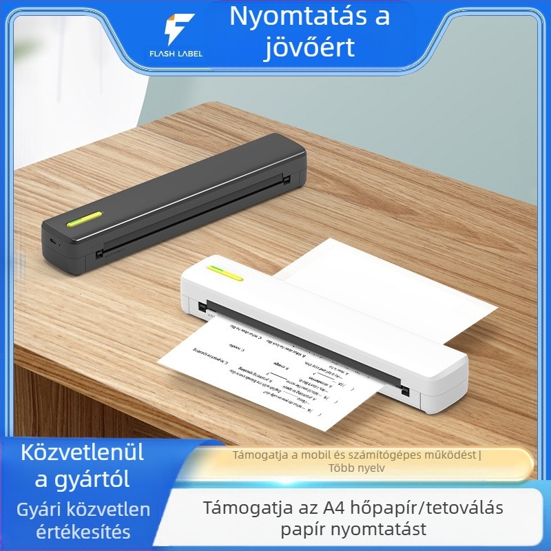 Mini hőnyomtató vezeték nélküli csatlakoztatható mobiltelefon-nyomtató tesztpapír-nyomtató Bluetooth-kapcsolattal rendelkező tetoválásnyomtatóhoz