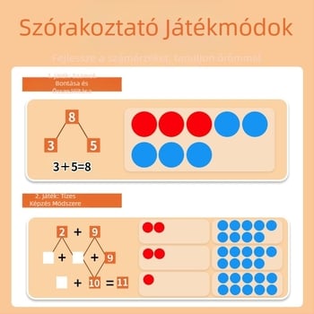 Tíz rácsos általános iskolai matematika 40-en belül összeadás és kivonás taneszközök gyermekek számérzéke felvilágosodás összeadás és kivonás ismeretek számolókorongok