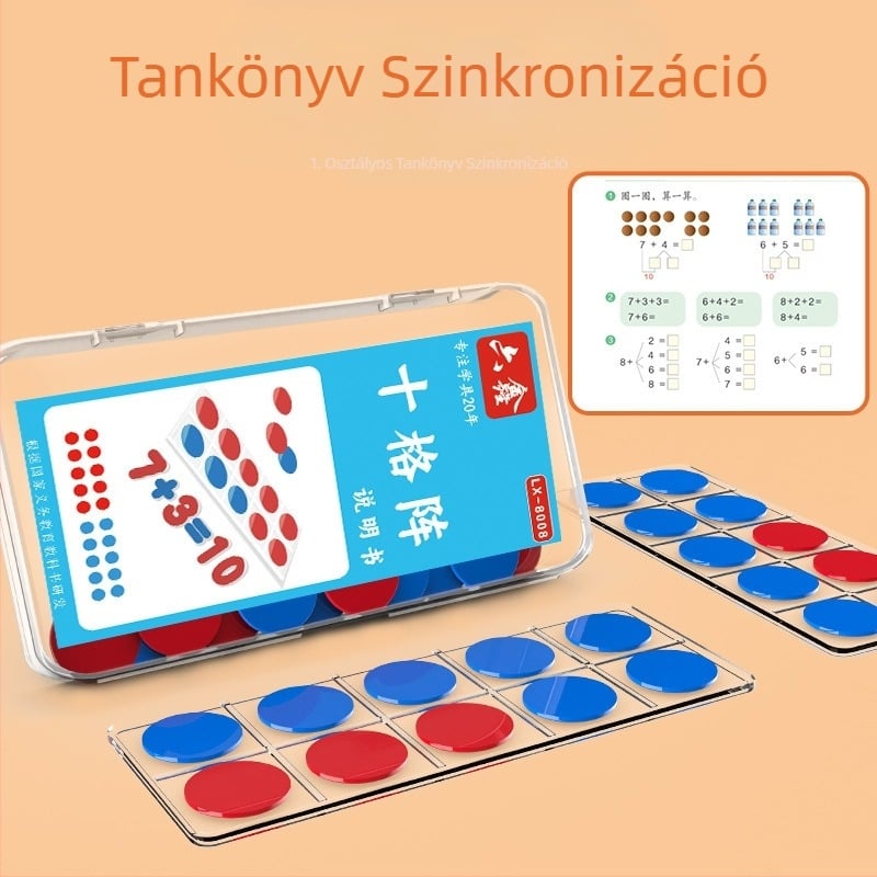 Tíz rácsos általános iskolai matematika 40-en belül összeadás és kivonás taneszközök gyermekek számérzéke felvilágosodás összeadás és kivonás ismeretek számolókorongok