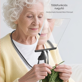 Speciális nagyító idősek számára olvasáshoz, ultra nagy felbontású, nagy teljesítményű kék fény fénnyel, függő nyakú asztali kézi multifunkciós nagyító