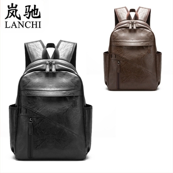 Új retro hátizsák férfi koreai stílusú női hátizsák kézitáska alkalmi diák iskolatáska utazó pu bőr számítógéptáska