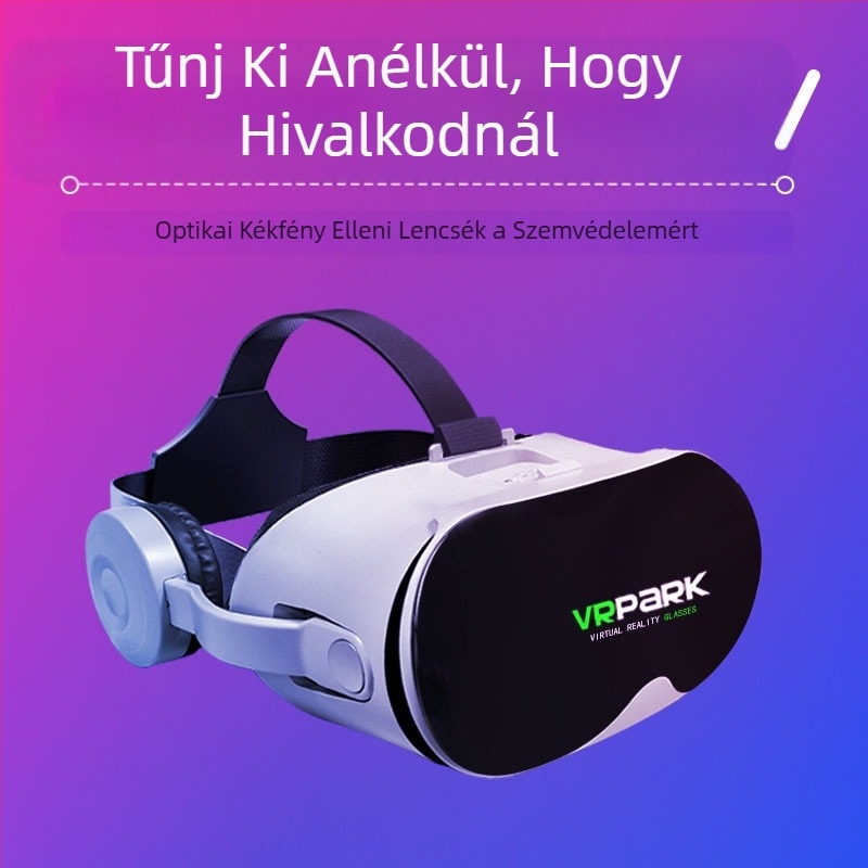 Vrpark többfunkciós, fejre szerelhető, határokon átnyúló gamer Bluetooth fejhallgató, HD második generációs, dobozgyári virtuális VR-szemüveg