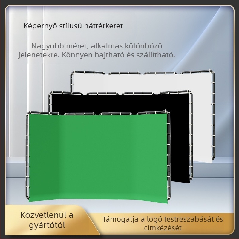 Élő zöld háttér szövet, zöld háttér szövet, nagyméretű fotózási háttér, hordozható professzionális felszerelés filmhez és televízióhoz