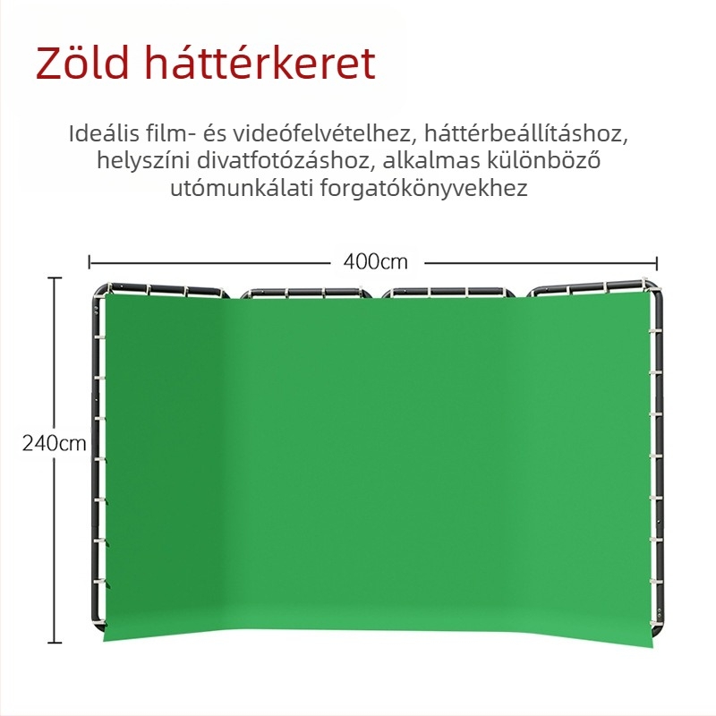 Élő zöld háttér szövet, zöld háttér szövet, nagyméretű fotózási háttér, hordozható professzionális felszerelés filmhez és televízióhoz