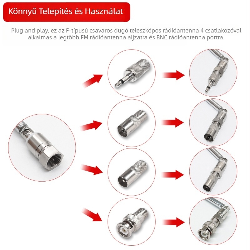Külkereskedelmi robbanások gyártói közvetlen ellátású rádióantenna univerzális teleszkópos rúdantenna BNC apa FM antenna