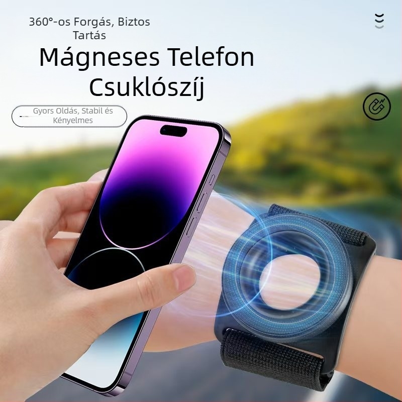 Új Rider mágneses csuklófelfüggesztéses univerzális mobiltelefon-tartó kar csuklóra futáshoz és vezetéshez kültéri élő mobiltelefon-tartó