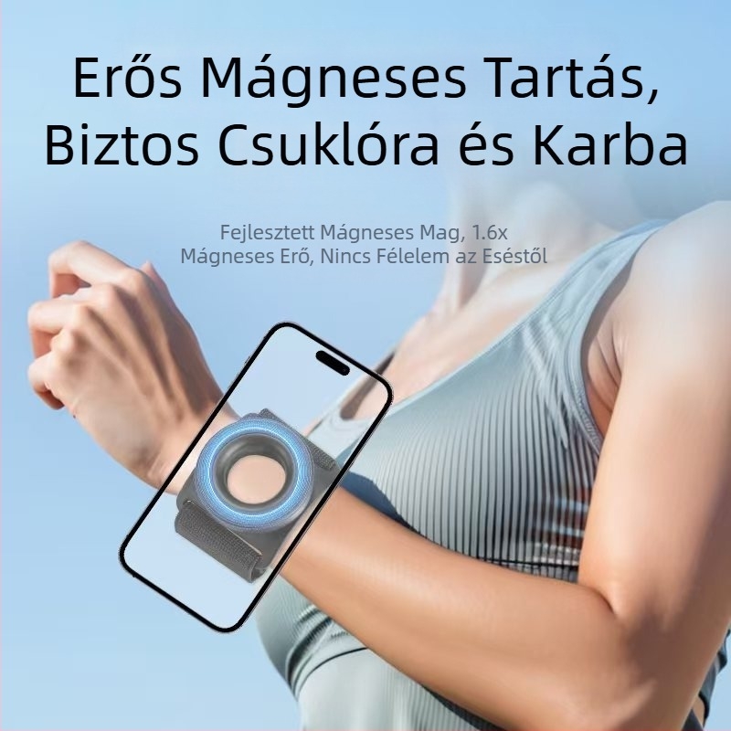 Új Rider mágneses csuklófelfüggesztéses univerzális mobiltelefon-tartó kar csuklóra futáshoz és vezetéshez kültéri élő mobiltelefon-tartó
