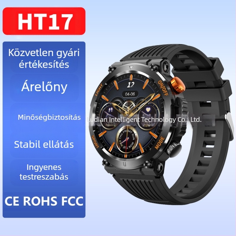 Temu/Tik Explosions HT17 okosóra 1,46 hüvelykes képernyő 360*360 felbontású Bluetooth híváskódoló
