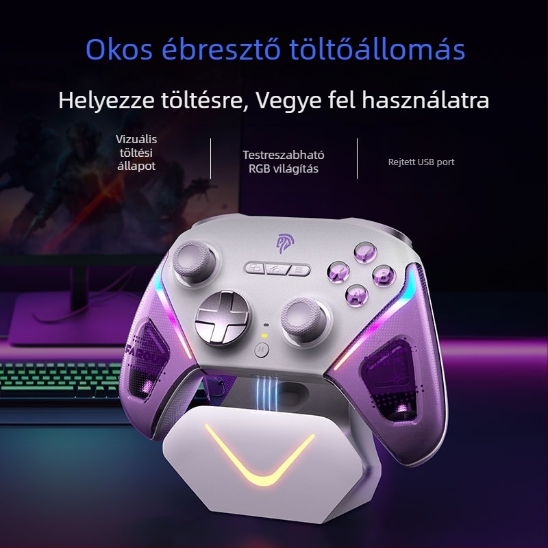 Easysmx új D10Pc játékvezérlő Tmr Rocker intelligens indító és leállító töltőalap dupla vágású triggerrel