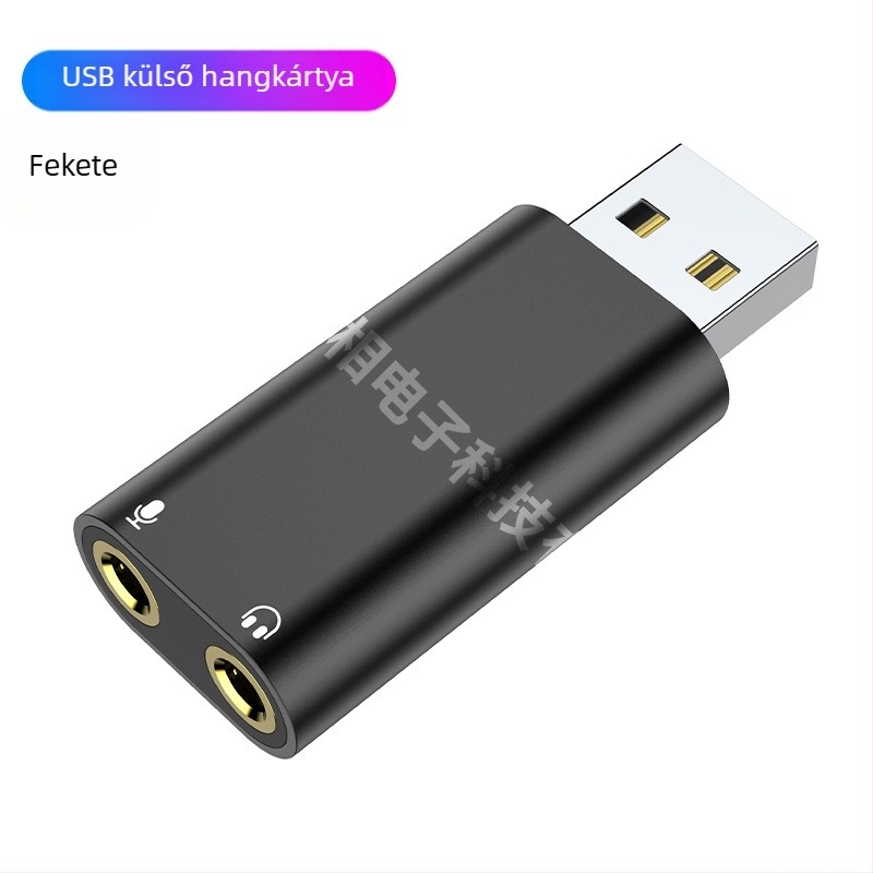 USB külső hangkártya USB-hez fejhallgató + mikrofon illesztőprogram nélküli asztali számítógéphez notebookhoz PS4 külső hangkártya