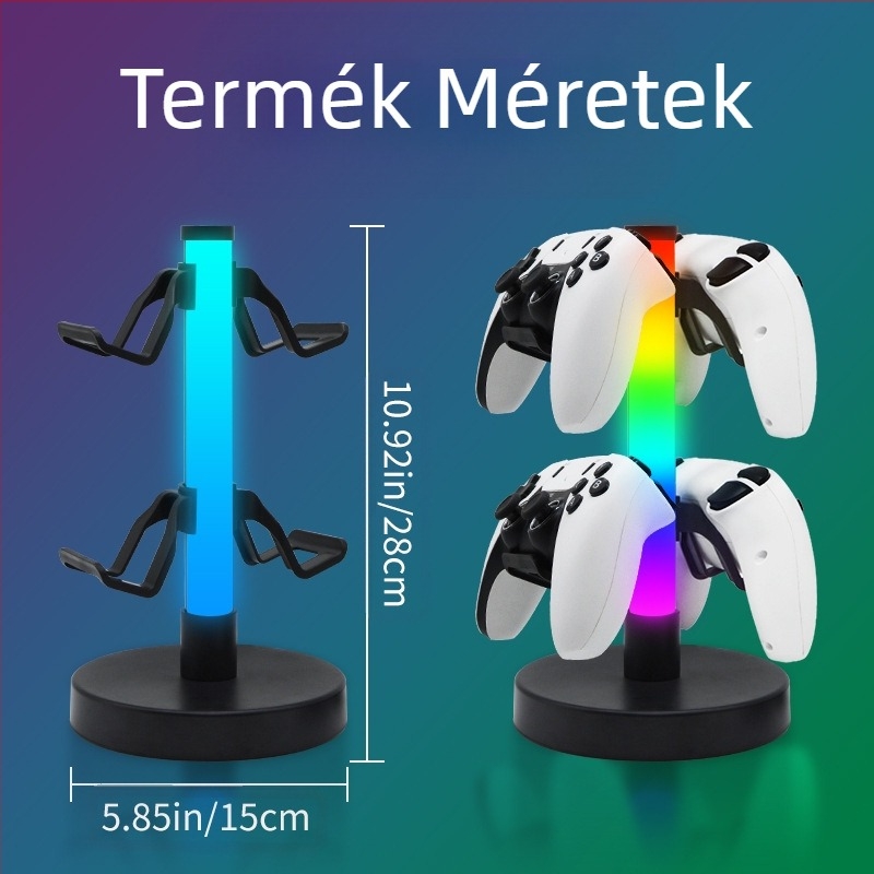 Határokon átnyúló, népszerű RGB játékvezérlő állvány, fejhallgató állvány, hangulatvilágítás, e-sport hangszedő ritmusvilágítás, asztali lámpa, éjszakai fény