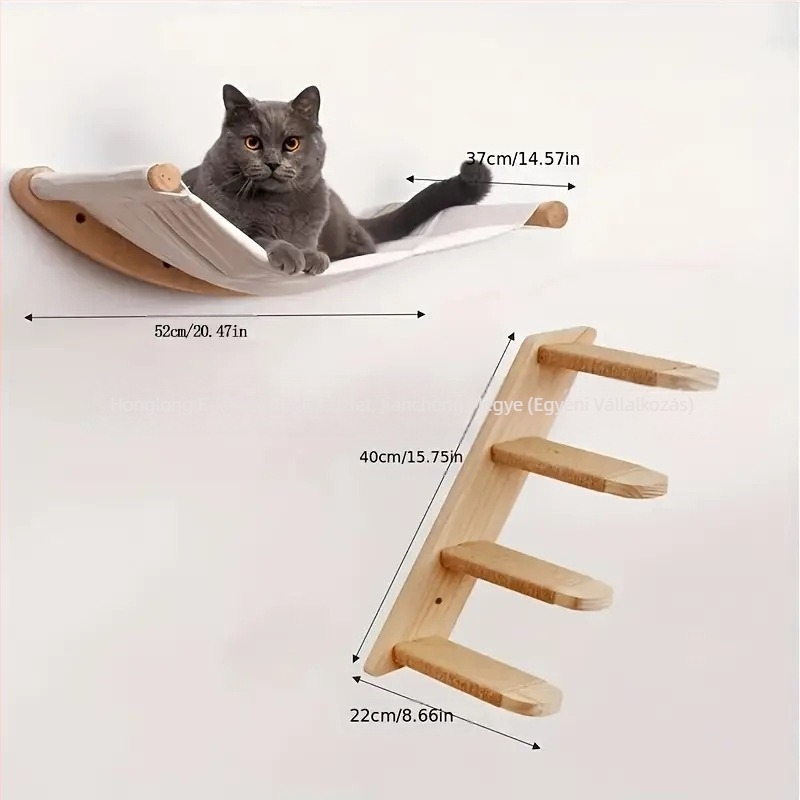 Határokon átnyúló kisállat macska mászólétra fa macska mászóka macskajáték lépcső fali állvány otthoni beltéri macska függőágy