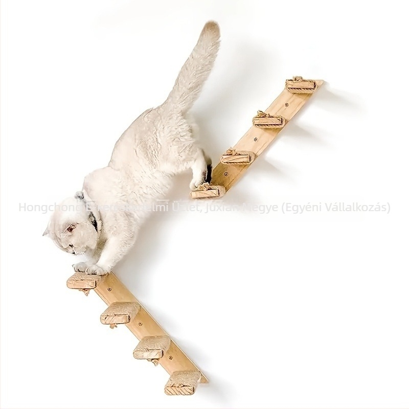 Határokon átnyúló kisállat macska mászólétra fa macska mászóka macskajáték lépcső fali állvány otthoni beltéri macska függőágy