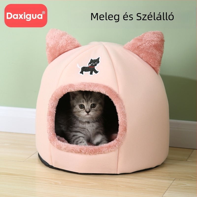 A macskafészek télen meleg, internetes híresség, minden évszakban univerzális, szuper nagy macskavilla fánk téli macskafészek