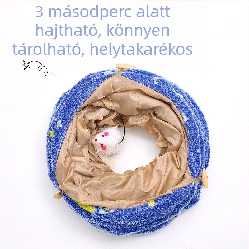 Macskaalagút világító önjelző menekülő házimacska játék összecsukható macskaalagút házimacska fészek Amazon határokon átnyúló modell