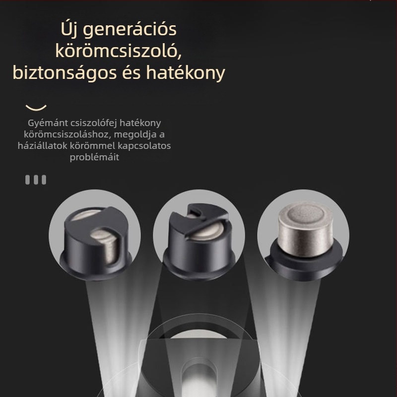 Határokon átnyúló népszerű elektromos körömcsiszoló háziállatoknak, kényelmes manikűr olló, macska- és kutyaköröm olló, állati körömvágó