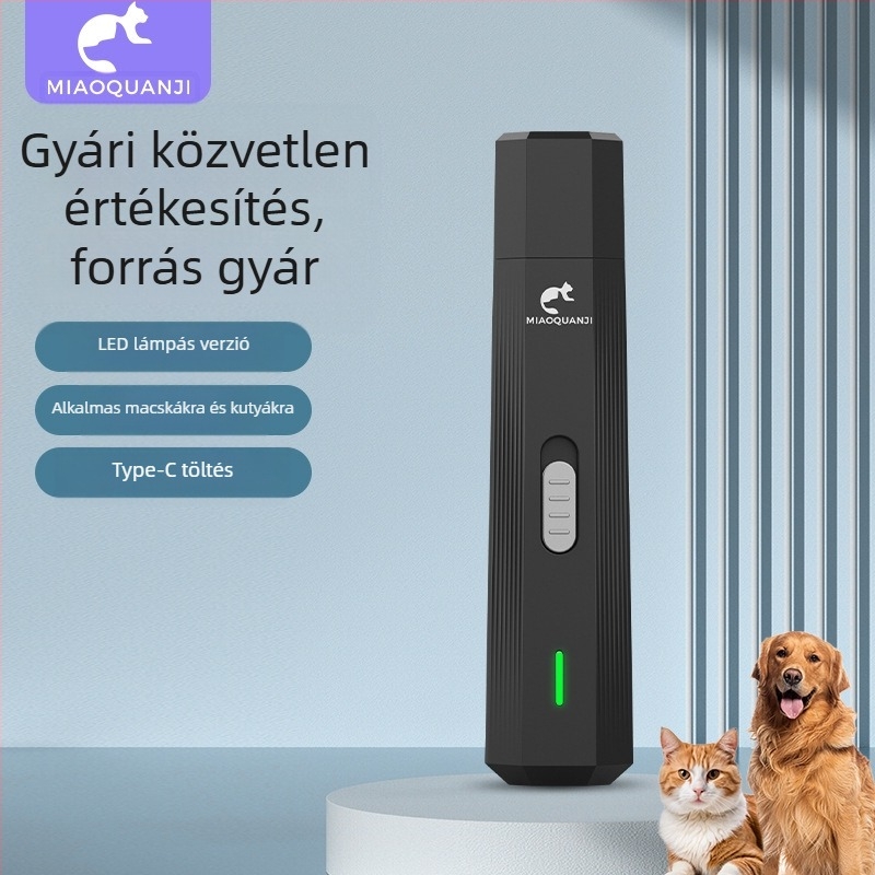 Határokon átnyúló népszerű elektromos körömcsiszoló háziállatoknak, kényelmes manikűr olló, macska- és kutyaköröm olló, állati körömvágó