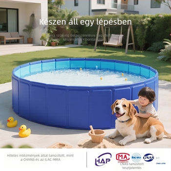 Új felfújható kisállatmedence PVC macska- és kutyamedence homokmedence gyerekeknek ingyenes felfújható összecsukható fürdőkád