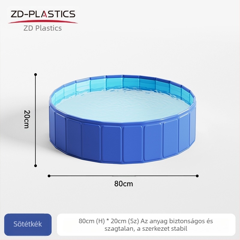 Új felfújható kisállatmedence PVC macska- és kutyamedence homokmedence gyerekeknek ingyenes felfújható összecsukható fürdőkád