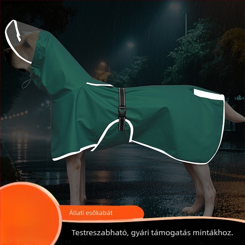 Vízálló kutya esőkabát, hasfátyol, Corgi mackó, Golden Retriever, kisállat esőkabát, fényvisszaverő kutya esőkabát, közvetlen gyári értékesítés