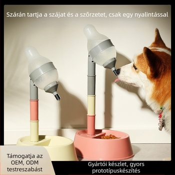 Kutya itatóeszköz nem nedvesíti be a száját, állítható függő vízadagoló, beépített itatótál, levehető és mosható