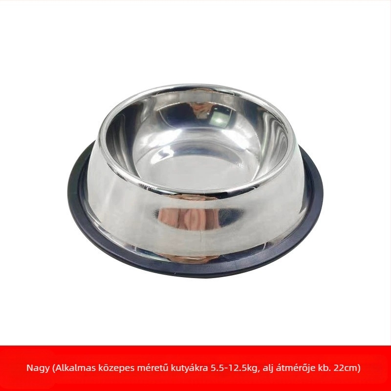 Rozsdamentes acél kutyatál, kutyatál, kopogásgátló kutyatál, kutyatál, nagyméretű kutyaetető, túlméretezett kutyatál
