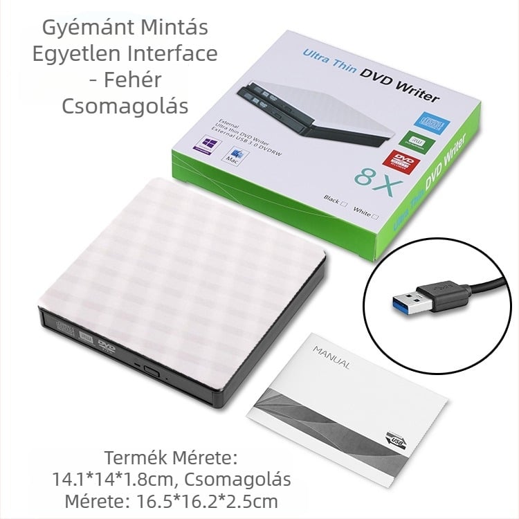 usb külső dvd-író 3.0 asztali laptop all-in-one univerzális külső lemezes mobil optikai meghajtó