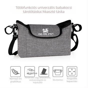 Babakocsi univerzális kisállat- és babaakasztó táska tárolótáska babakocsi akasztó multifunkcionális tároló üzleti ajándék