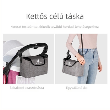 Babakocsi univerzális kisállat- és babaakasztó táska tárolótáska babakocsi akasztó multifunkcionális tároló üzleti ajándék