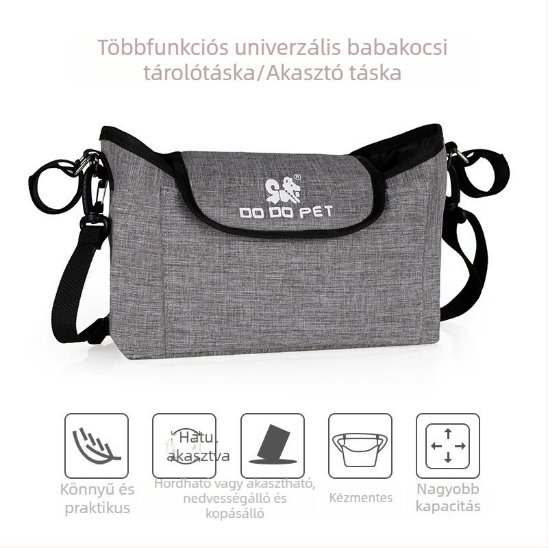 Babakocsi univerzális kisállat- és babaakasztó táska tárolótáska babakocsi akasztó multifunkcionális tároló üzleti ajándék
