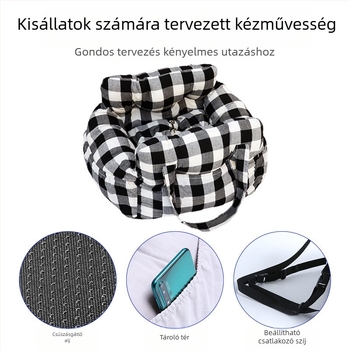 Kisállat autófészek kivehető és mosható hordozható kutyakennel hordozható kültéri kisállattáska autóba kisállat-alátét autóba