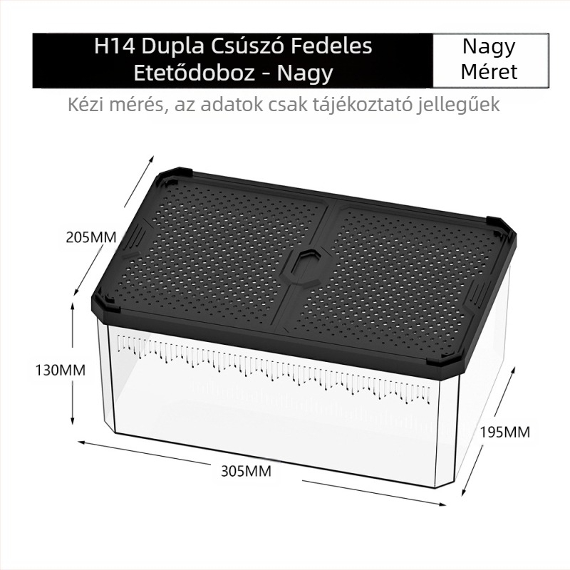 Nomoypet Nomo hüllő gekkó teknős gyík pók kígyó hüllő kisállat tenyészdoboz dupla csúszó fedél tenyészdoboz
