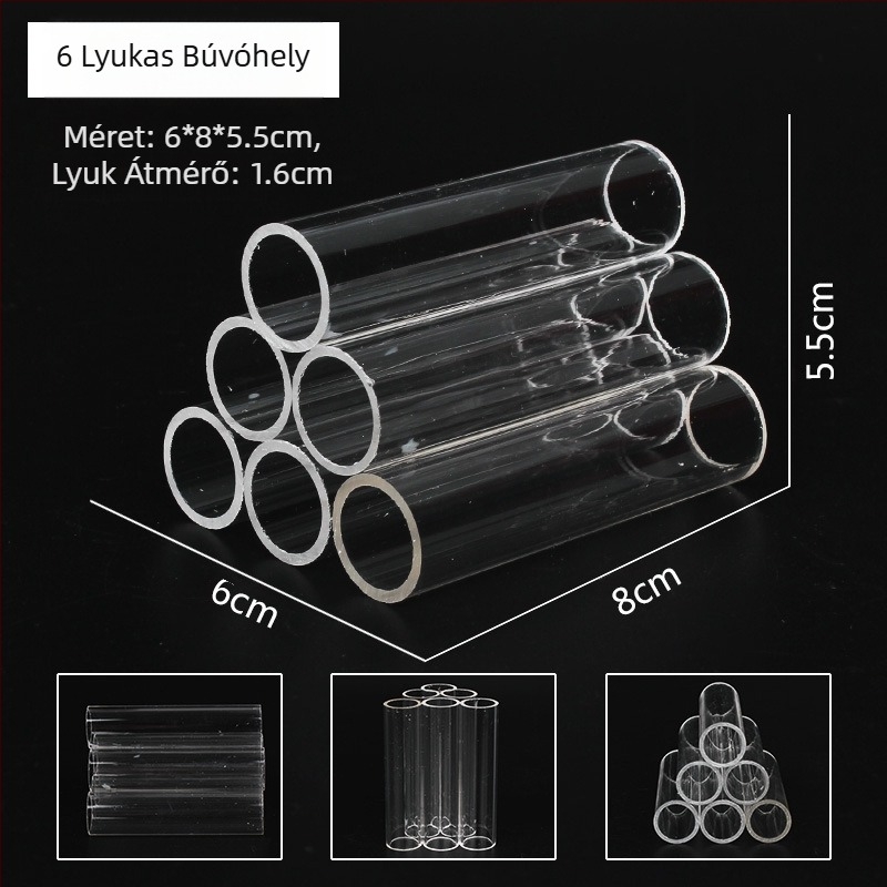 Átlátszó akril kristály garnélarák fészek garnélarák ház menekülési lyuk tenyészedény kis halak menekülési díszes garnélarák akvárium tájkép garnélarák ház