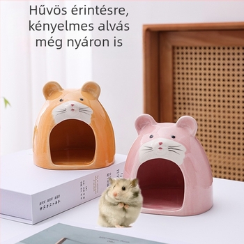 Hörcsögfészek kerámia hörcsögfészek nyári olcsó hűsítő fészek alvófészek hűsítő jég Golden Bear Golden Bear kellékek