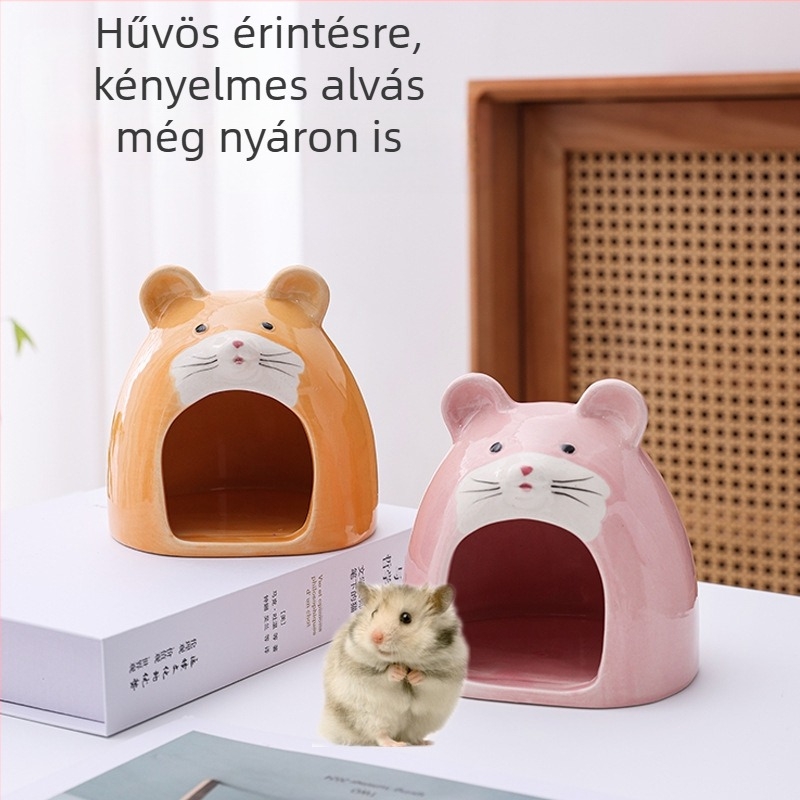 Hörcsögfészek kerámia hörcsögfészek nyári olcsó hűsítő fészek alvófészek hűsítő jég Golden Bear Golden Bear kellékek