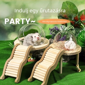 Hörcsög fürdőszoba kapszula fürdőszoba WC kettős felhasználású aranymedve fürdőkád test vizelet homok fürdőhomok fröccsenésgátló kellékek