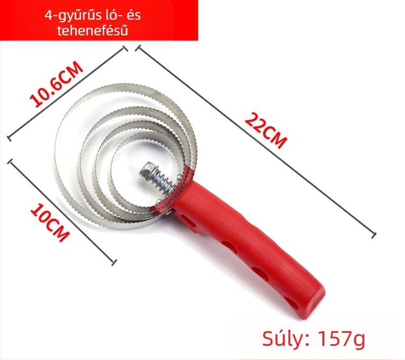 Rozsdamentes acél ló- és tehénfésű négy, öt és hat körrel, recés fésű lovaknak és teheneknek, izzadságkaparó, viszketéscsillapító gereblye, lószőrfésű, csiklandozó fogak nagykereskedelme